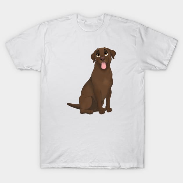 Chocolate Labrador Retriever Dog T-Shirt by millersye